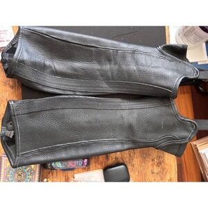 Tredstep Chaps Womens C12/L16 30/41 Black Leather Zipper